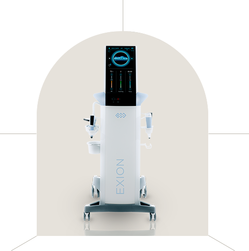 EXIONの文字が入った機器の正面