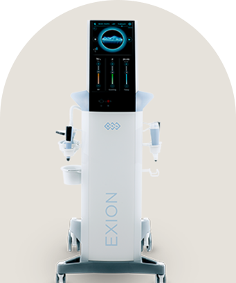 EXIONの文字が入った機器の正面
